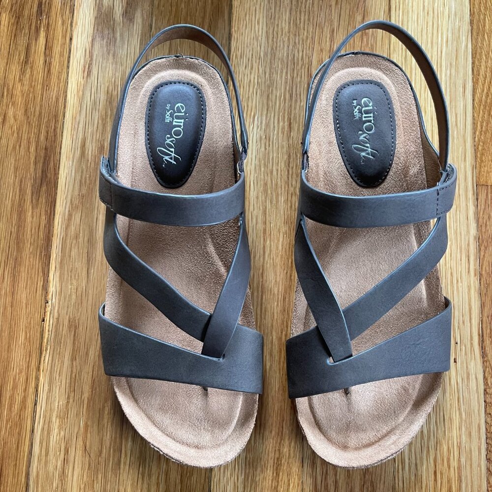 Eurosoft Gianetta Sandals Womens Mocha Size 8 - Picture 2 of 5